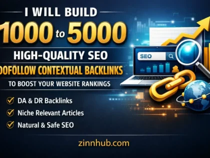 Gambar sampul untuk layanan Zinn Hub® “I Will Build High-Quality SEO Dofollow Contextual Backlinks to Boost Your Website Rankings”