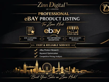 Imej kulit untuk perkhidmatan Zinn Hub® “I Will Create Professional SEO-Optimised eBay Product Listings”