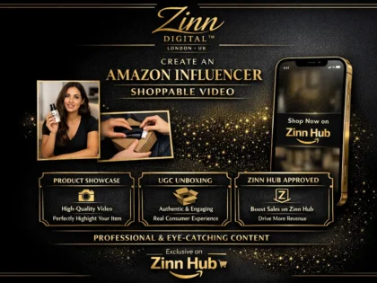 د ⁨Zinn Hub®⁩ خدمت د "I Will Create an Amazon Influencer Shoppable UGC Video for Your Product" پوښښ عکس