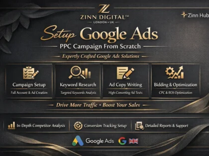 Imej kulit untuk perkhidmatan Zinn Hub® “I Will Set Up a High-Converting Google Ads PPC Campaign”