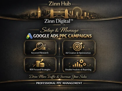 Imej kulit untuk perkhidmatan Zinn Hub® “I Will Set Up and Manage Your Google Ads PPC Campaign”