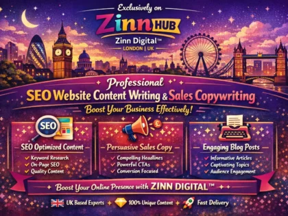 Image de couverture du service Zinn Hub® « I Will Write SEO Copywriting & Website Content That Converts »