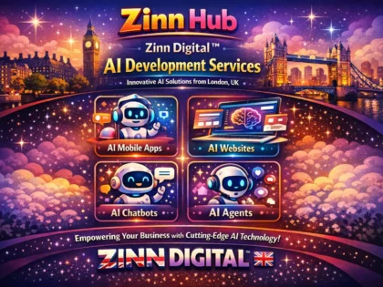 Titelbild des Zinn Hub®-Dienstes „I Will Build Your AI Mobile App, Website or Chatbot“