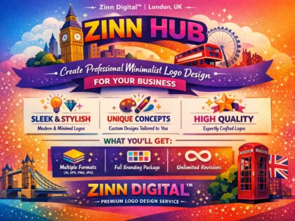 Image de couverture du service Zinn Hub® « I Will Design a Professional Minimalist Logo for Your Business »