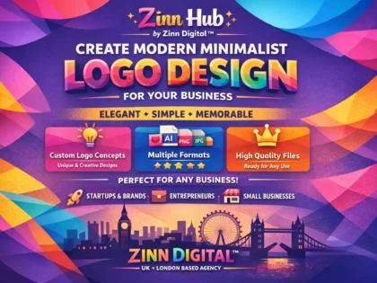 Image de couverture du service Zinn Hub® « I Will Design a Modern Minimalist Logo for Your Brand »
