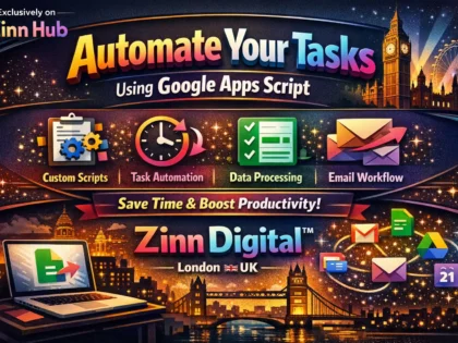 Image de couverture du service Zinn Hub® « I Will Automate Your Tasks Using Google Apps Script »