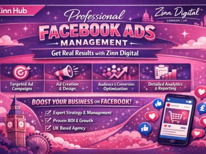 Imej kulit untuk perkhidmatan Zinn Hub® “I Will Set Up and Manage Your Meta Facebook & Instagram Ad Campaigns”