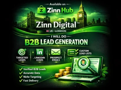Zinn Hub® 服务“I Will Build Targeted B2B Lead Lists With Verified Emails”的封面图片