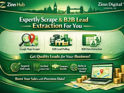 Zinn Hub® 服务“I Will Scrape Google Maps B2B Leads With Emails & Phone Numbers”的封面图片