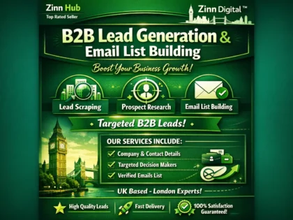 Zinn Hub® 服务“I Will Build a Verified B2B Lead List for Your Target Market”的封面图片