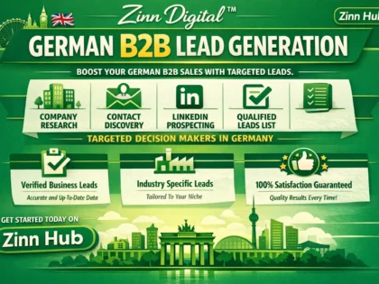 Zinn Hub® 服务“I Will Generate Verified German B2B Leads for Your Outreach”的封面图片