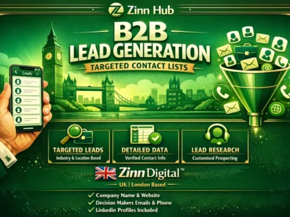 Zinn Hub® 服务“I Will Build a Targeted B2B Lead Generation Contact List”的封面图片