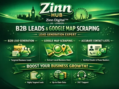 Zinn Hub® 服务“I Will Scrape B2B Leads from Google Maps for Your Niche”的封面图片