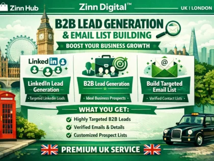 Zinn Hub® 服务“I Will Build a Targeted B2B Lead Generation & Prospect Email List”的封面图片