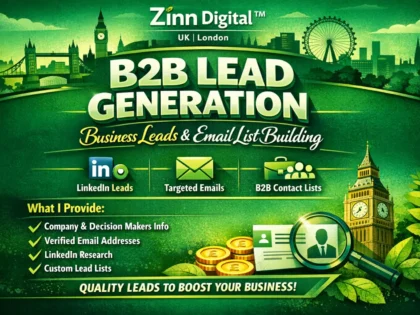 Zinn Hub® 服务“I Will Build Targeted B2B Lead Lists With Verified Emails”的封面图片