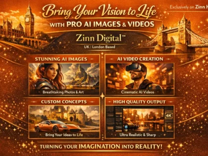 Image de couverture du service Zinn Hub® « I Will Create Premium AI Images Finished in Photoshop »