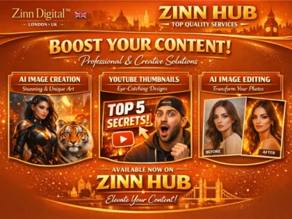 Image de couverture du service Zinn Hub® « I Will Create Professional AI Art and YouTube Thumbnails »