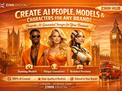 Image de couverture du service Zinn Hub® « I Will Create AI-Generated Models, People & Characters for Your Brand »
