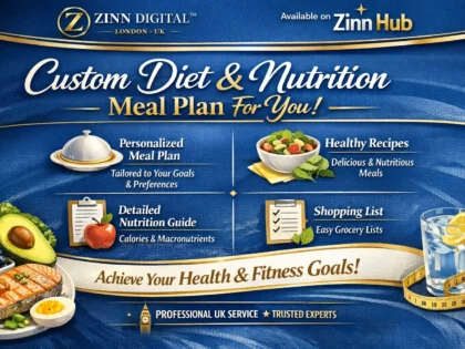 Zinn Hub® 서비스 “I Will Create a Custom Meal Plan and Nutrition Guide for You”의 표지 이미지