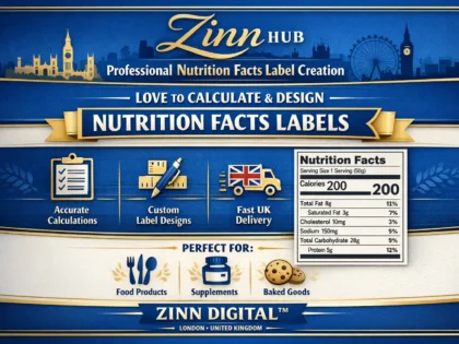 Zinn Hub® 서비스 “love to calculate and create nutrition facts label”의 표지 이미지