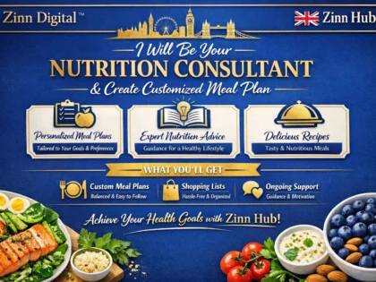 Zinn Hub® 서비스 “I Will Create a Customised Meal Plan as Your Nutrition Consultant”의 표지 이미지
