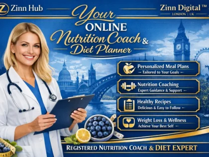 Zinn Hub® 서비스 “I Will Be Your Registered Nutritionist and Personal Diet Coach”의 표지 이미지