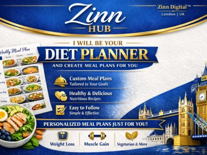 Zinn Hub® 서비스 “I Will Create a Personalised Diet, Meal and Workout Plan”의 표지 이미지