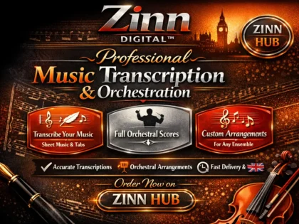 Обложка услуги Zinn Hub® «I Will Transcribe, Engrave and Arrange Your Music Professionally»