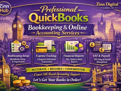Zinn Hub® 서비스 “I Will Handle Your QuickBooks or Xero Bookkeeping as a CPA”의 표지 이미지