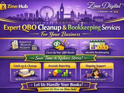 Zinn Hub® 서비스 “I Will Clean Up and Reconcile Your QuickBooks Online Books”의 표지 이미지