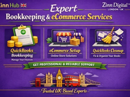 Zinn Hub® 서비스 “I Will Handle Your QuickBooks Online Bookkeeping & Reconciliation”의 표지 이미지