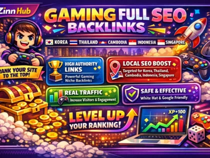 Обложка услуги Zinn Hub® «do gaming full SEO korean thailand cambodia indonesia singapore backlinks»
