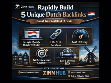 Úvodní obrázek služby Zinn Hub® „I Will Build Relevant Dutch and Belgian Directory Backlinks“