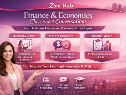 Zinn Hub® 서비스 “I Will Teach or Discuss Any Finance or Economics Topic With You”의 표지 이미지