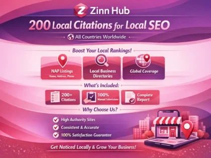Imej kulit untuk perkhidmatan Zinn Hub® “I Will Build Local SEO Citations and Directory Listings for Your Business”