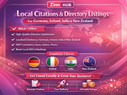 Imej kulit untuk perkhidmatan Zinn Hub® “I Will Build Local SEO Citations and Directory Listings for Your Business”
