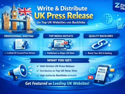 Úvodní obrázek služby Zinn Hub® „I Will Write & Publish a UK Press Release With SEO Backlinks“