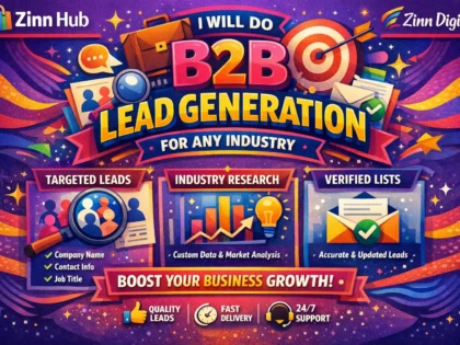 Zinn Hub® 服务“do b2b lead generation for any industry”的封面图片
