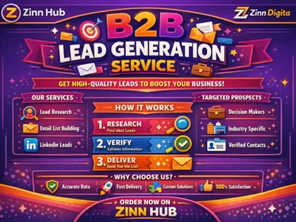 Image de couverture du service Zinn Hub® « b2b lead generation service »