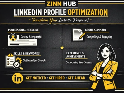 Image de couverture du service Zinn Hub® « do linkedin profile optimization »