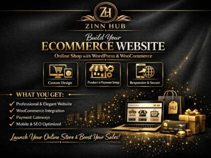 Úvodní obrázek služby Zinn Hub® „build ecommerce website online shop or webshop with wordpress woocommerce“