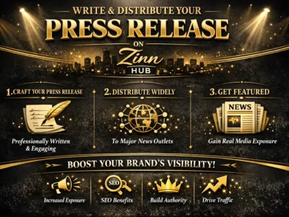 Image de couverture du service Zinn Hub® « write and distribute your press release »