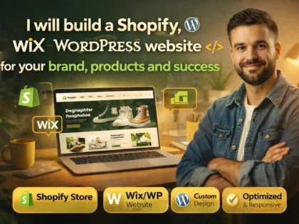 Gambar sampul untuk layanan Zinn Hub® “I will build a professional Shopify or WordPress eCommerce website for your business”